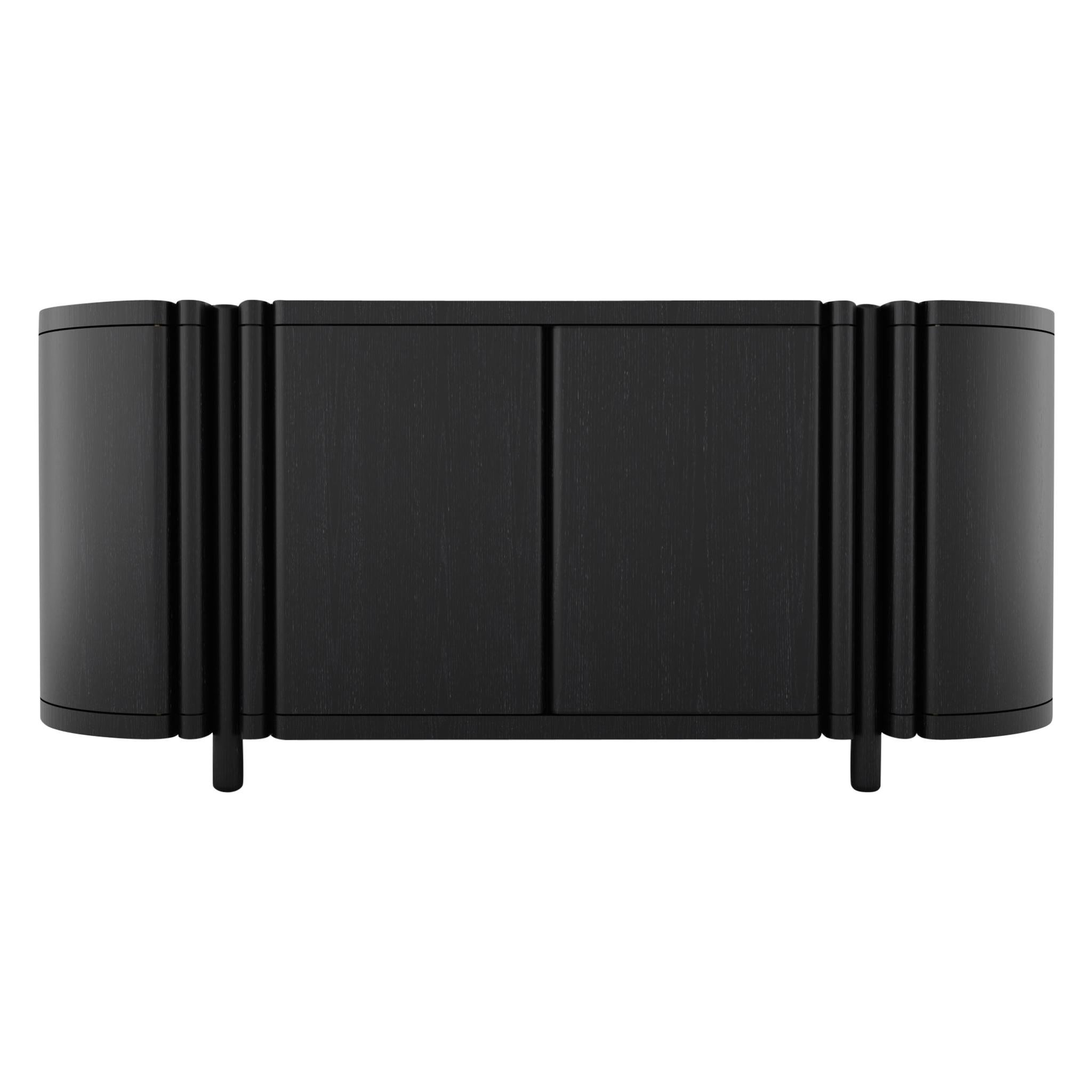 Column Console by Black Table Studio, Black, REP by Tuleste Factory For Sale