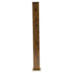 Säulen-Stehleuchte aus Glas und Messing, 1970er-Jahre