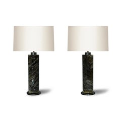 Column Form Smoky Rock Crystal Lamps By Phoenix