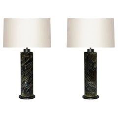 Column Form Smoky Rock Crystal Lamps By Phoenix