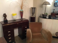 Column, French, in marble and wood, 1930 Art Deco