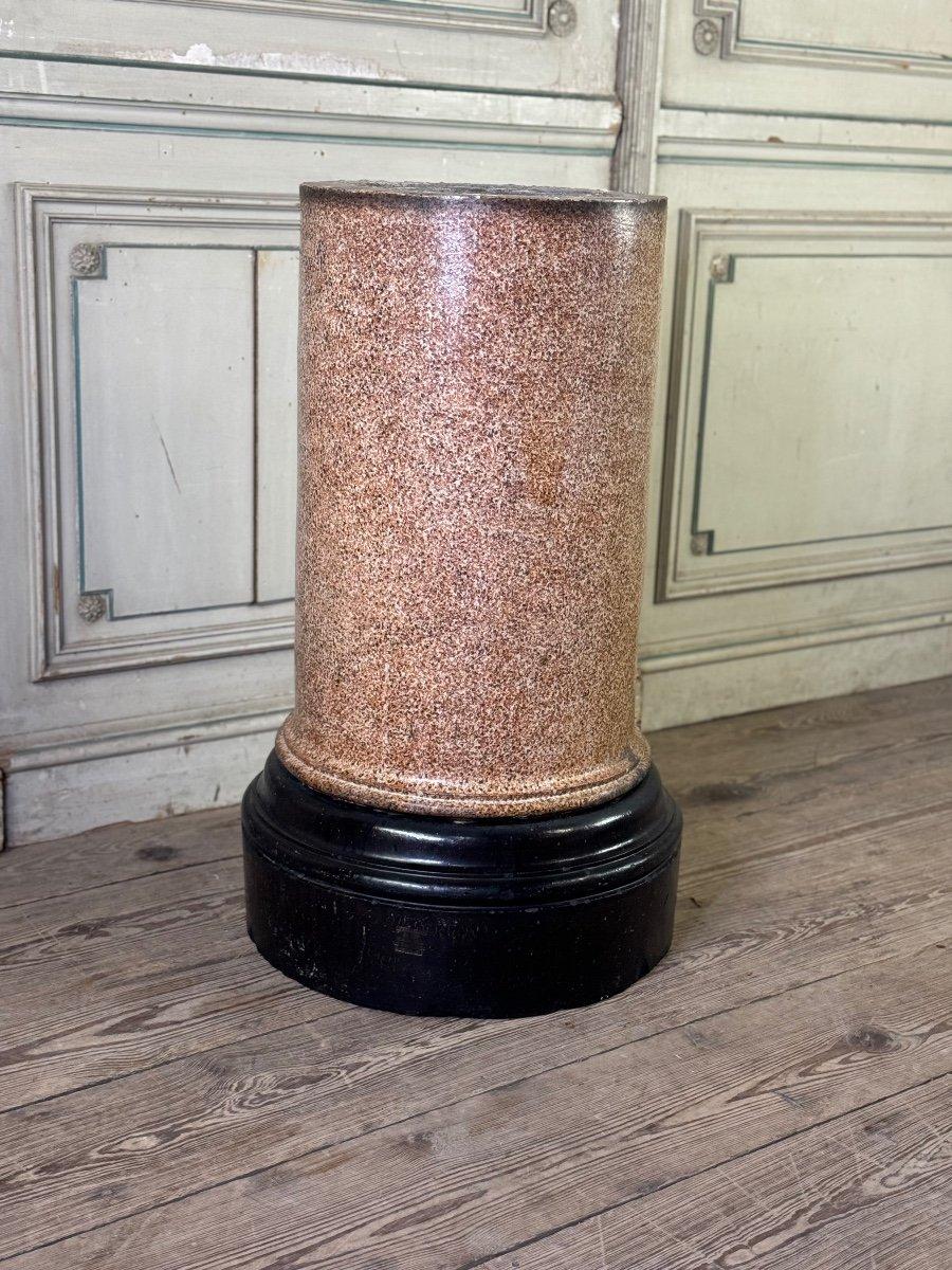 Column In Glazed Terracotta Hescombe And Co In Excellent Condition For Sale In Honnelles, WHT