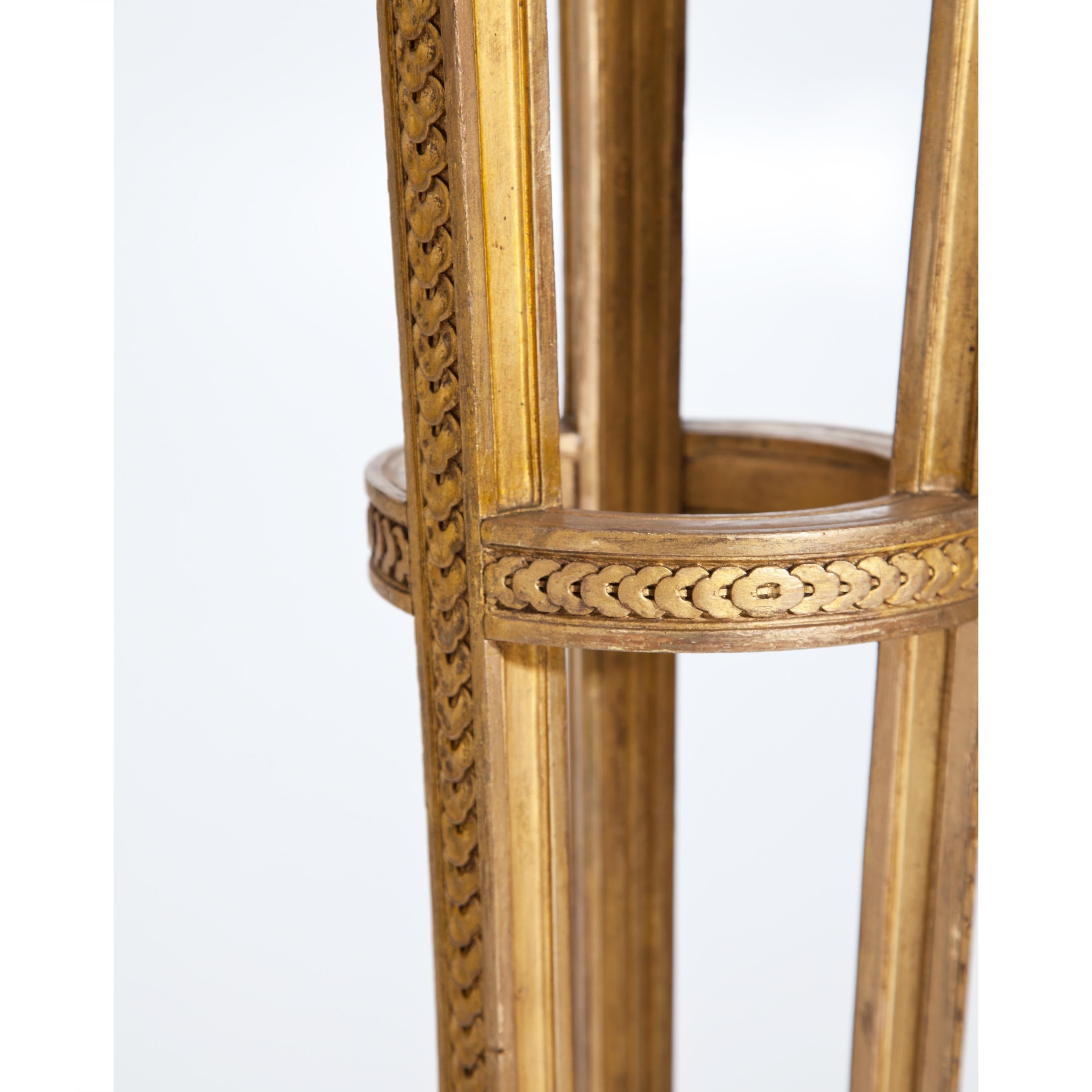Gilt Column in Louis Seize Style, Second Half of the 19th Century