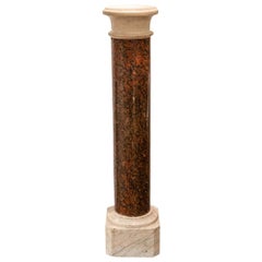 Column in Red and White Marble, circa 1880
