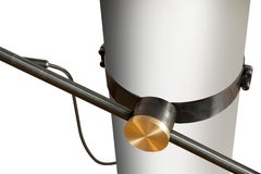 Spectrum Hand-Sculpted Brass Column Wall Lamp by Jan Garncarek