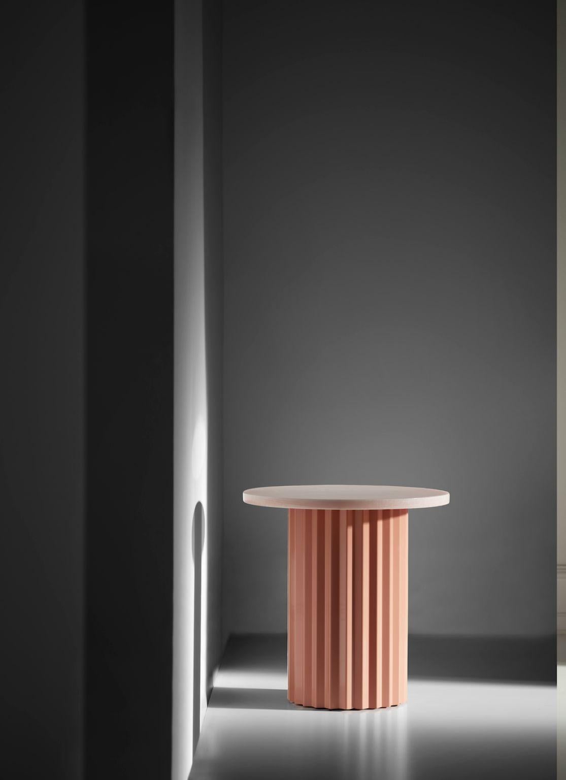 Danish Column Lounge Table with Marble 40 by Lisette Rützou