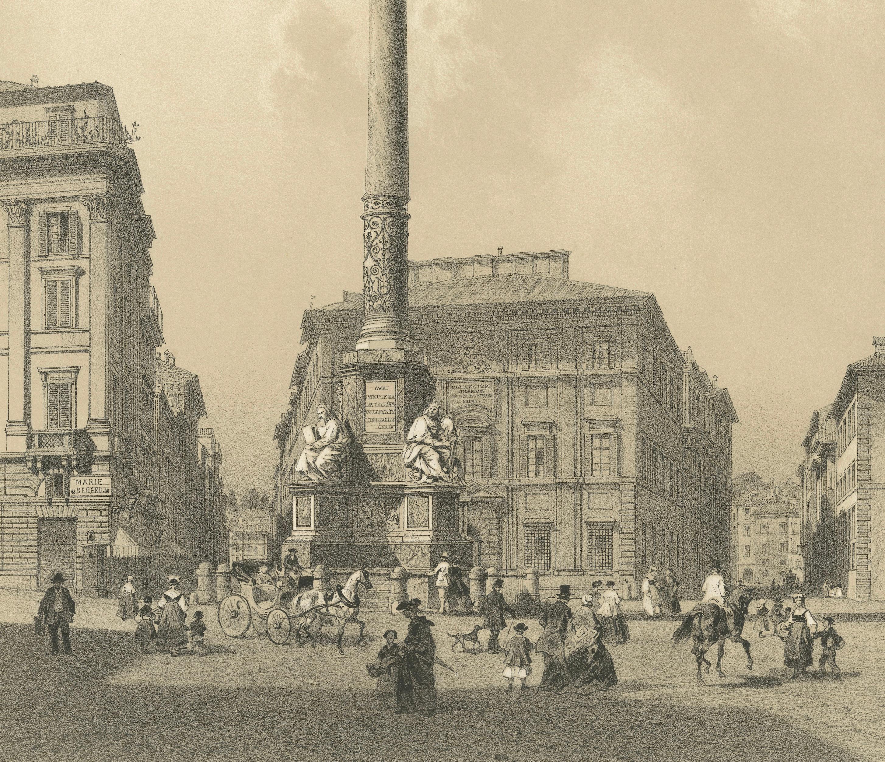 Column of the Immaculate Conception, Rome – Piazza di Spagna, 1869