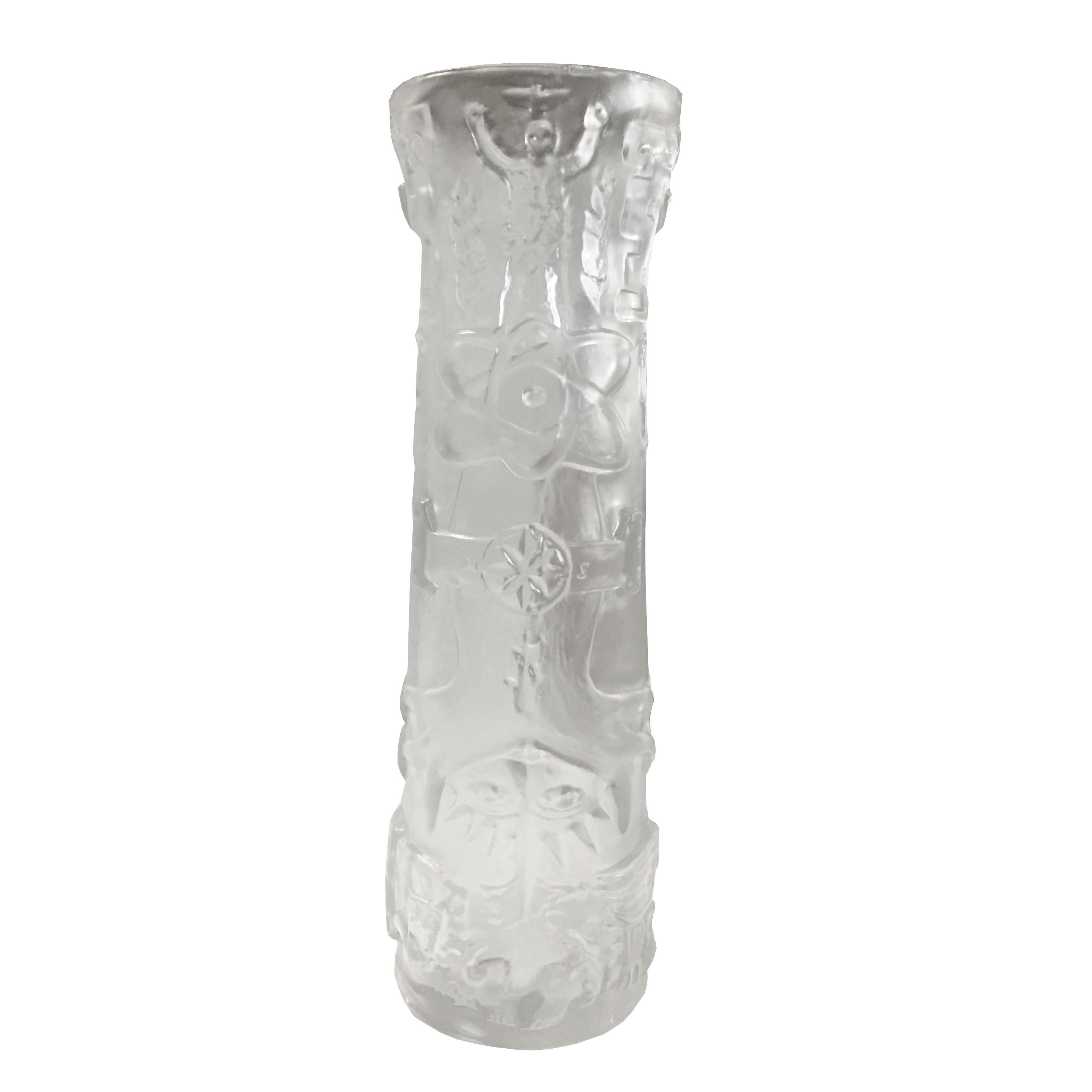 Column of the Mexican Museum of Anthropology. Riedel Glass Flower Vase