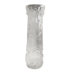 Vintage Column of the Mexican Museum of Anthropology. Riedel Glass Flower Vase