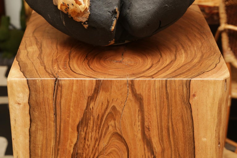 Column or Pedestal Set of Two in Solid Molave Wood at 1stDibs wood pedestals, wood block