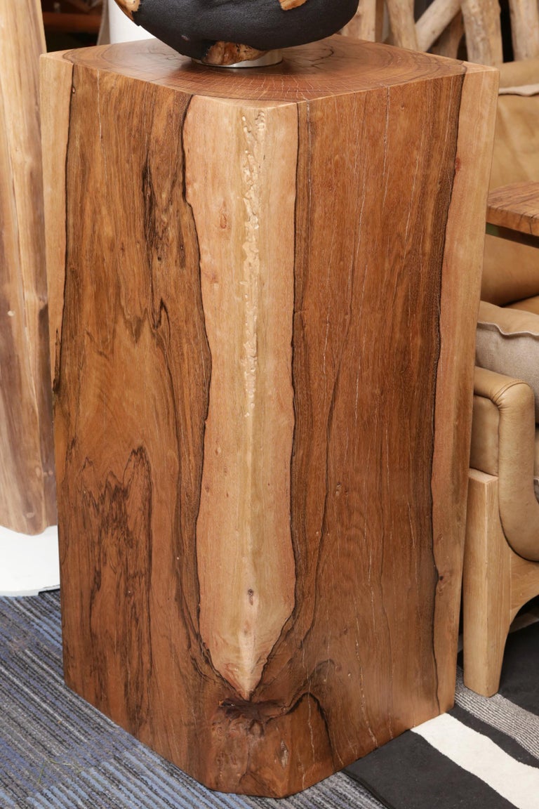 Column or Pedestal Set of Two in Solid Molave Wood at 1stDibs wood