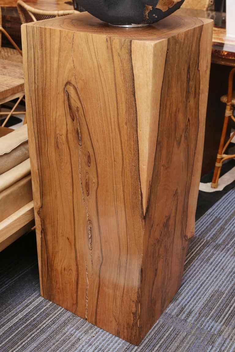 Column or Pedestal Set of Two in Solid Molave Wood at 1stDibs wood