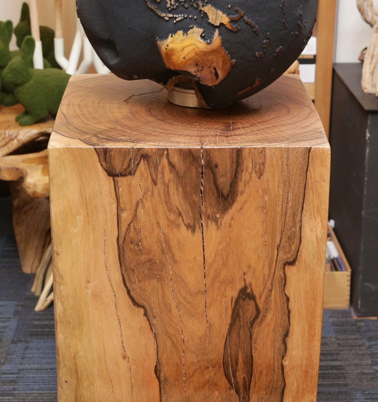 Column or Pedestal Set of Two in Solid Molave Wood at 1stDibs wood