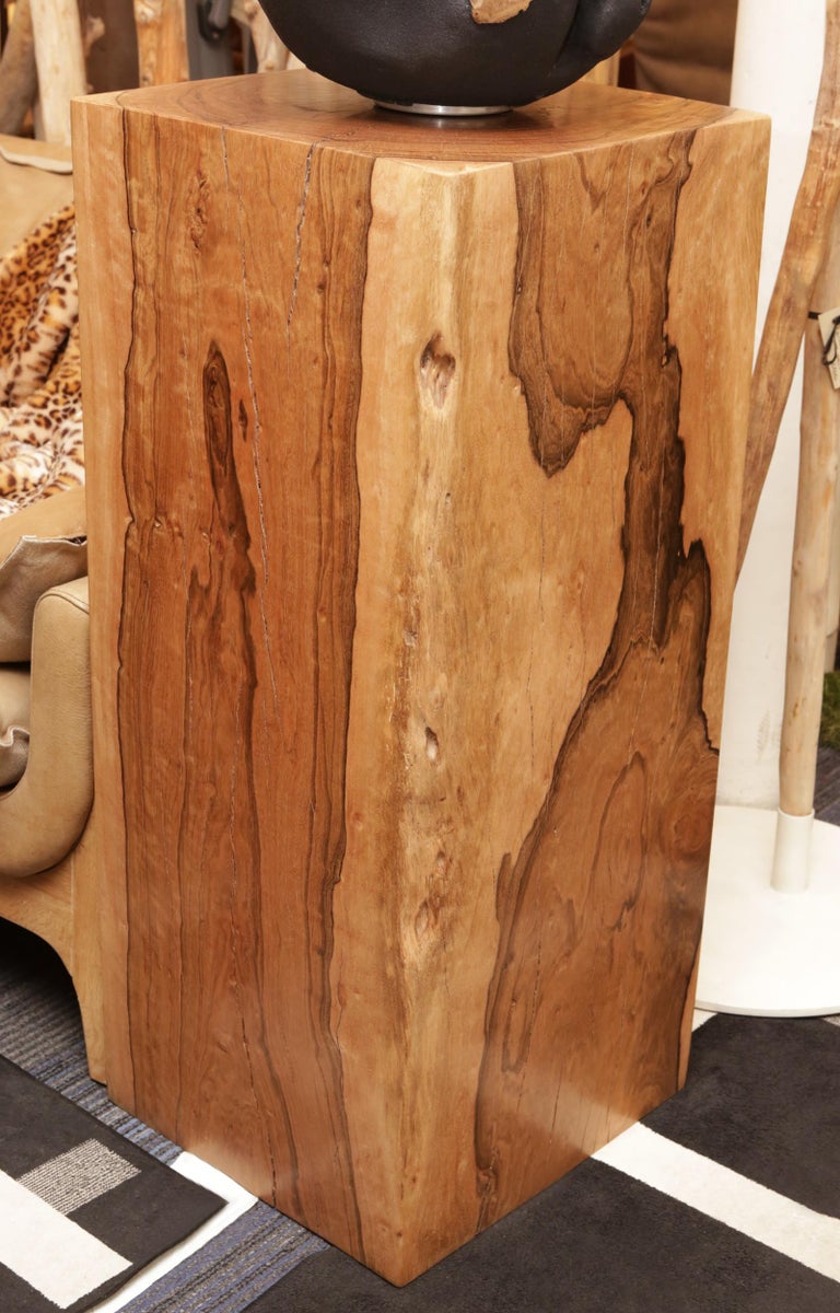 Column or Pedestal Set of Two in Solid Molave Wood at 1stDibs wood