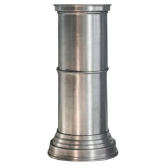 Column/Pedestal Italian Brushed Metal , Contemporary Design, in stock
