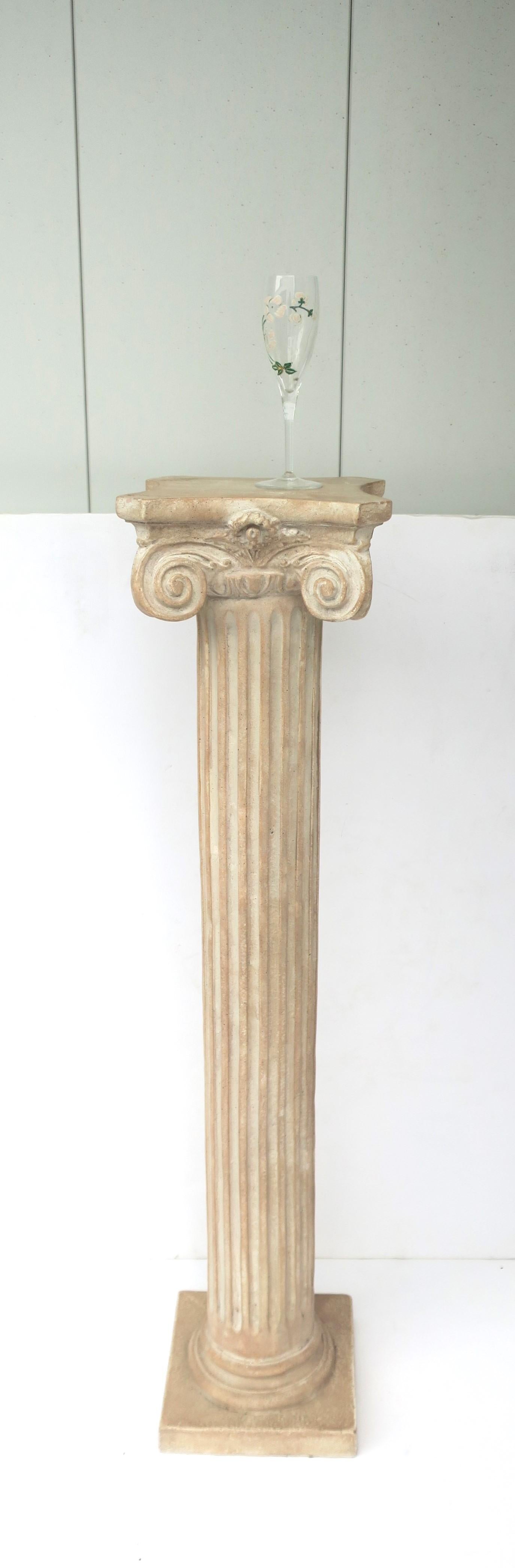 Composition Column Pedestal Pillar Stand Neoclassical Style For Sale