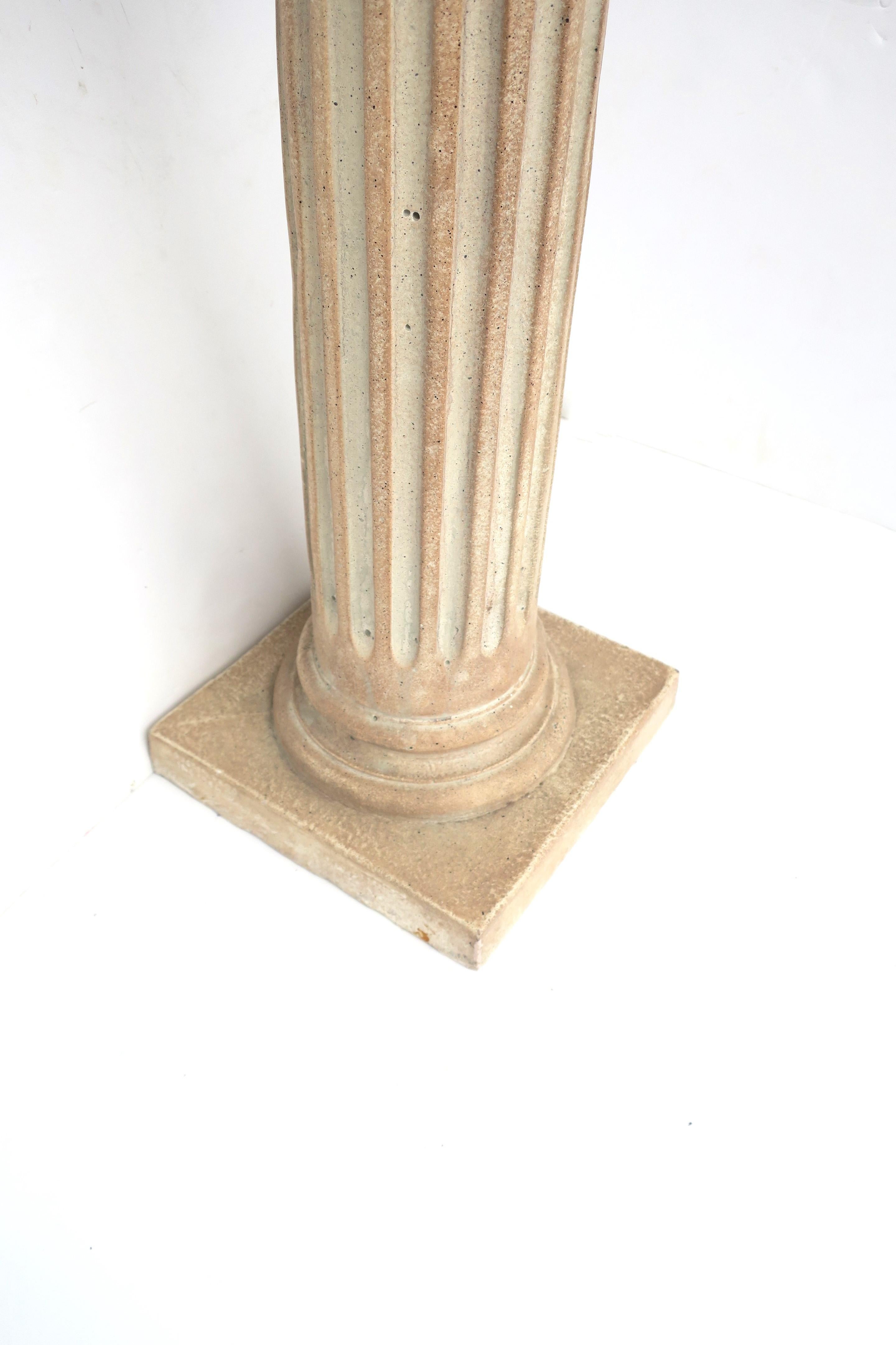 Composition Column Pedestal Pillar Stand Ionic Form Neoclassical Style For Sale