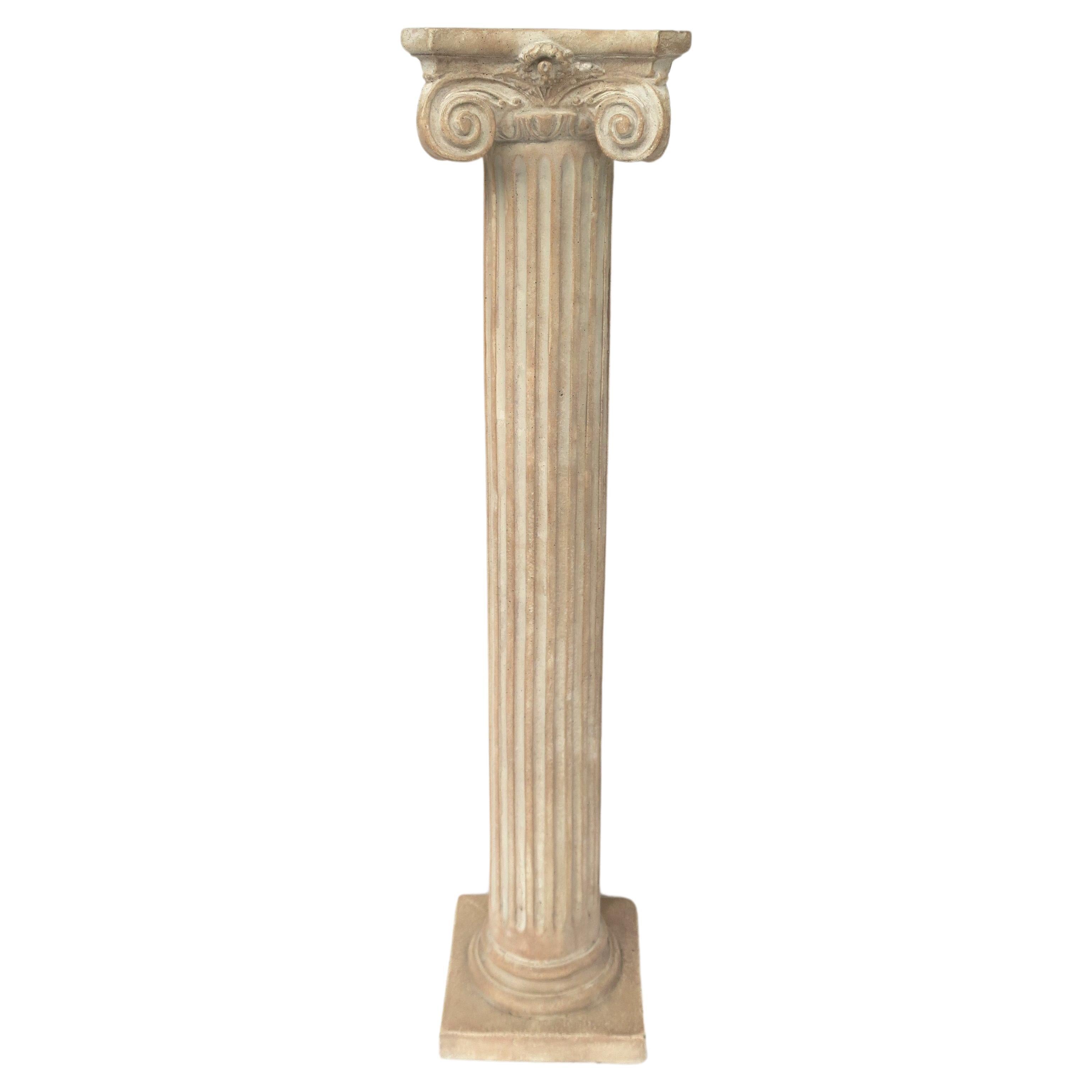 Column Pedestal Pillar Stand Ionic Form Neoclassical Style For Sale