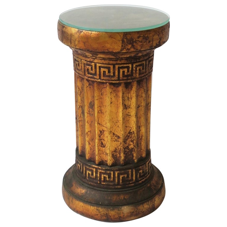 Column Pedestal Drinks Side Table or Plant Stand Neoclassical Design