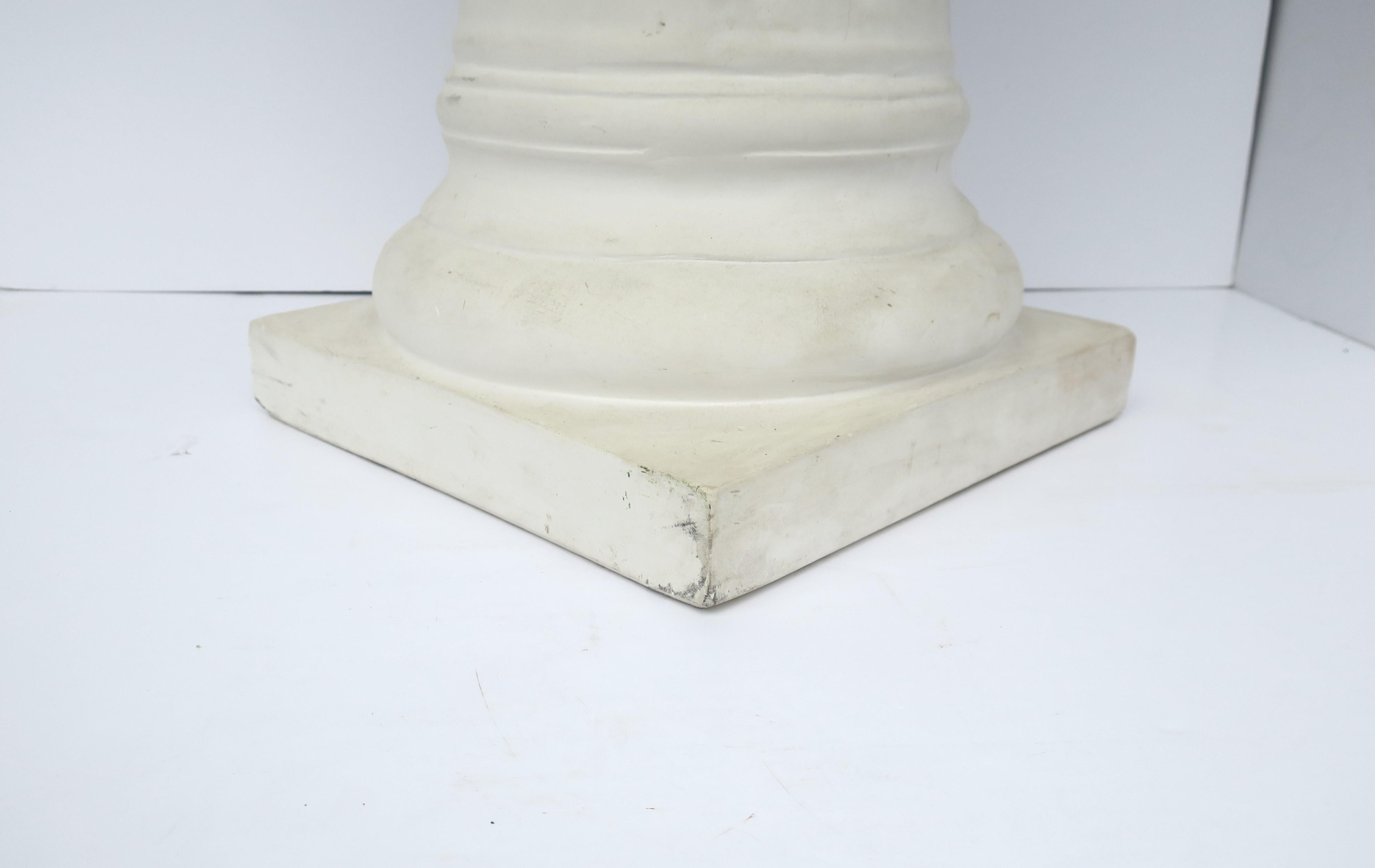 Column Pillar Pedestal White Plaster Stand Grecian Ionic Neoclassical Style 4