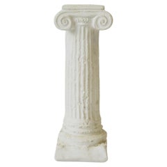 Column Pillar White Plaster Candlestick Holder Object Neoclassical Style, 1980s