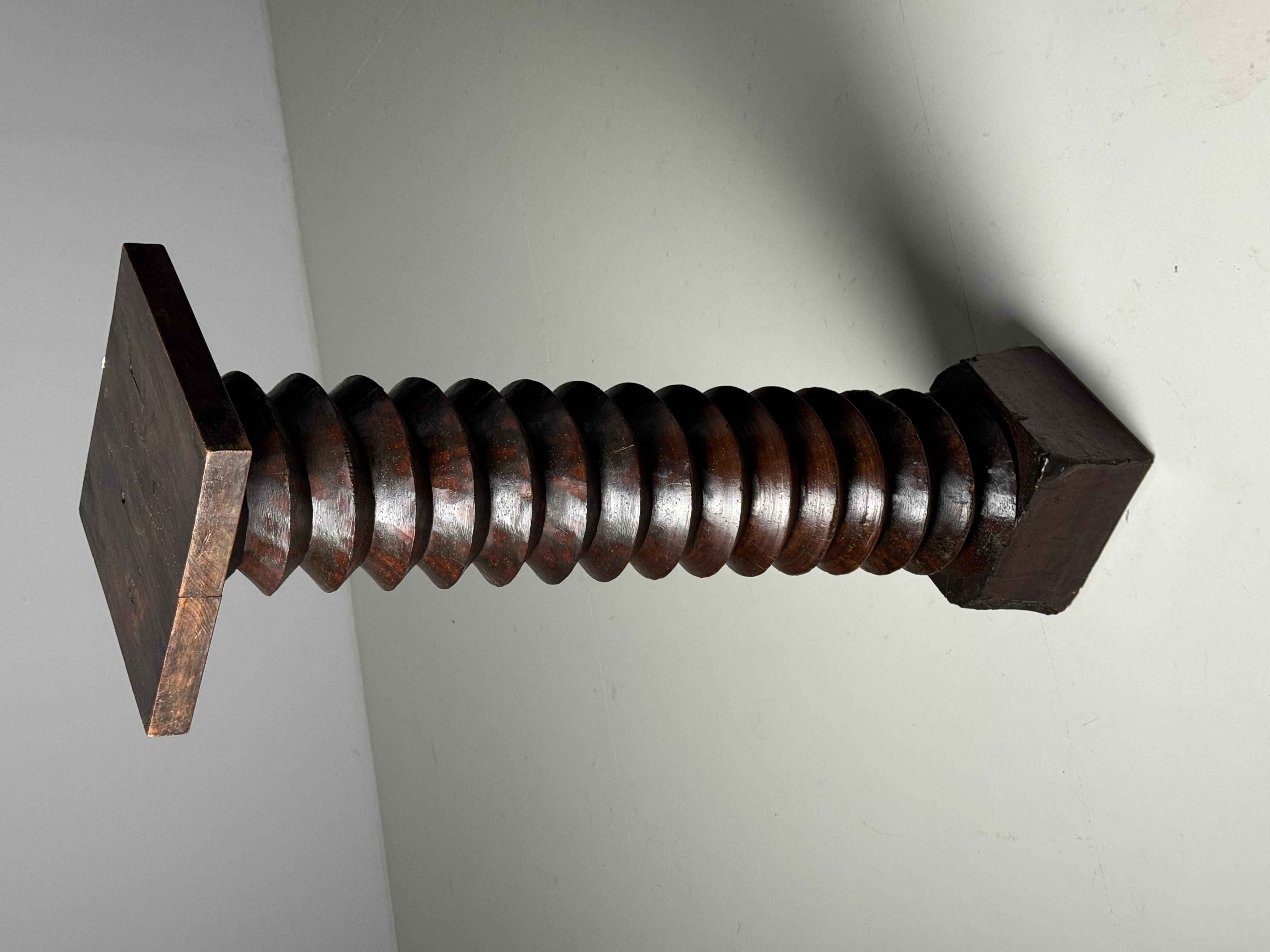 Wood Column Press French ca. 1900 For Sale