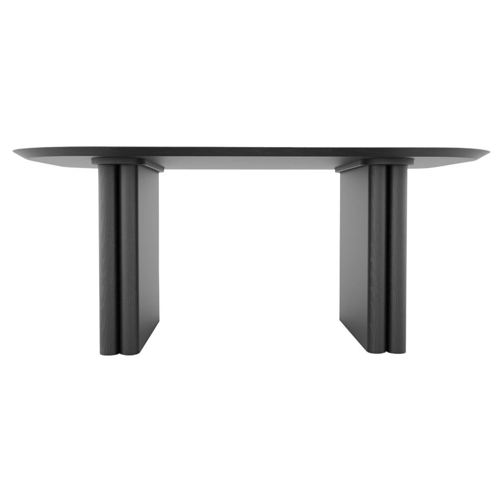 Column Rectangular Table by Black Table Studio, Black, REP by Tuleste Factory  For Sale
