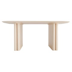 Table rectangulaire à colonne par Black Table Studio, érable, REP par Tuleste Factory