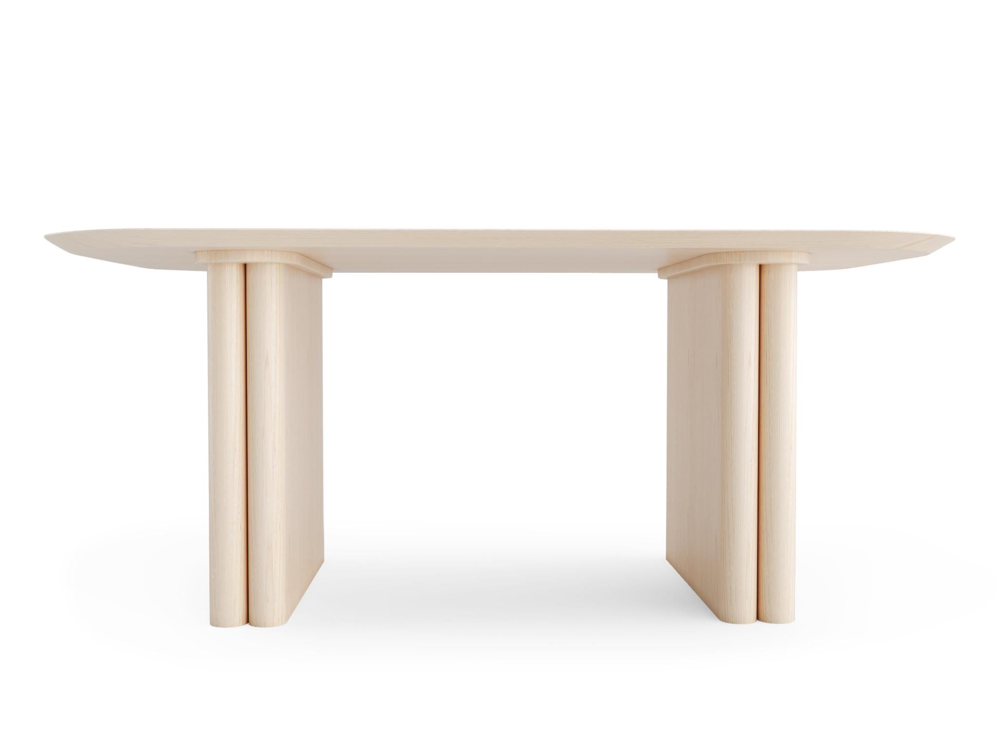American Column Rectangular Table by Black Table Studio, Maple, REP by Tuleste Factory