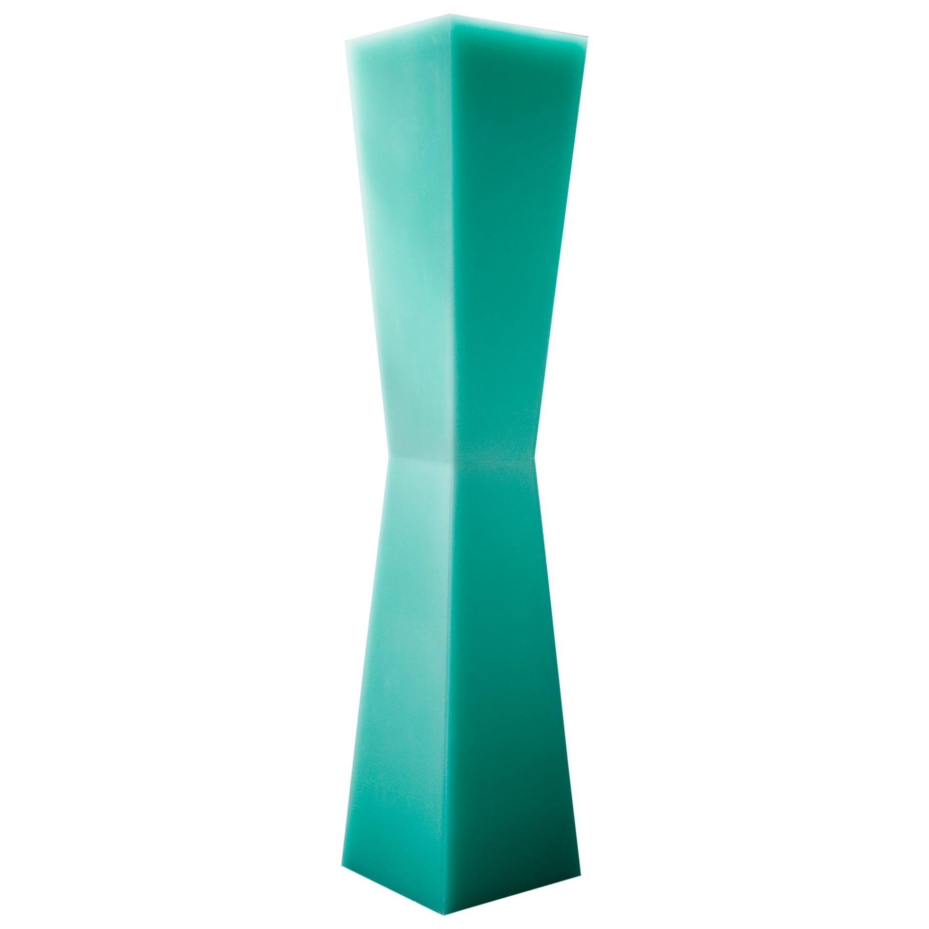 Column Resin Sculpture/Decor in Turquoise by Facture, REP by Tuleste Factory For Sale