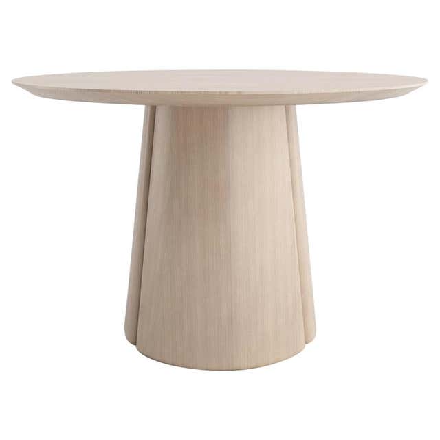 Contemporary Curvy Column Console Table in Maple Wood by Black Table ...