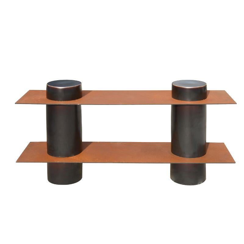 Steel Column Shelving, High by WL Ceramics For Sale