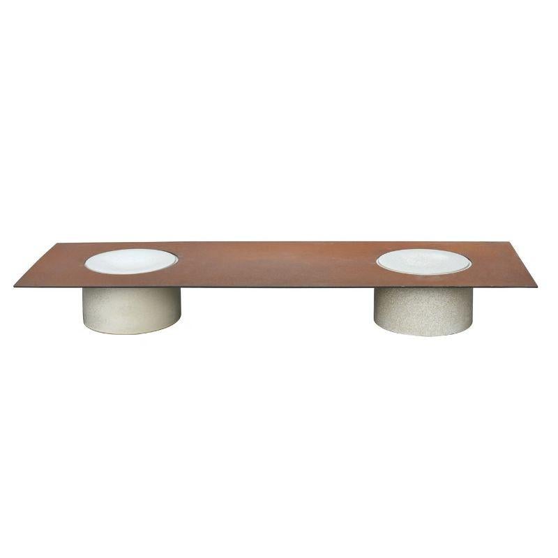 Steel Column Shelving, Low by WL Ceramics For Sale