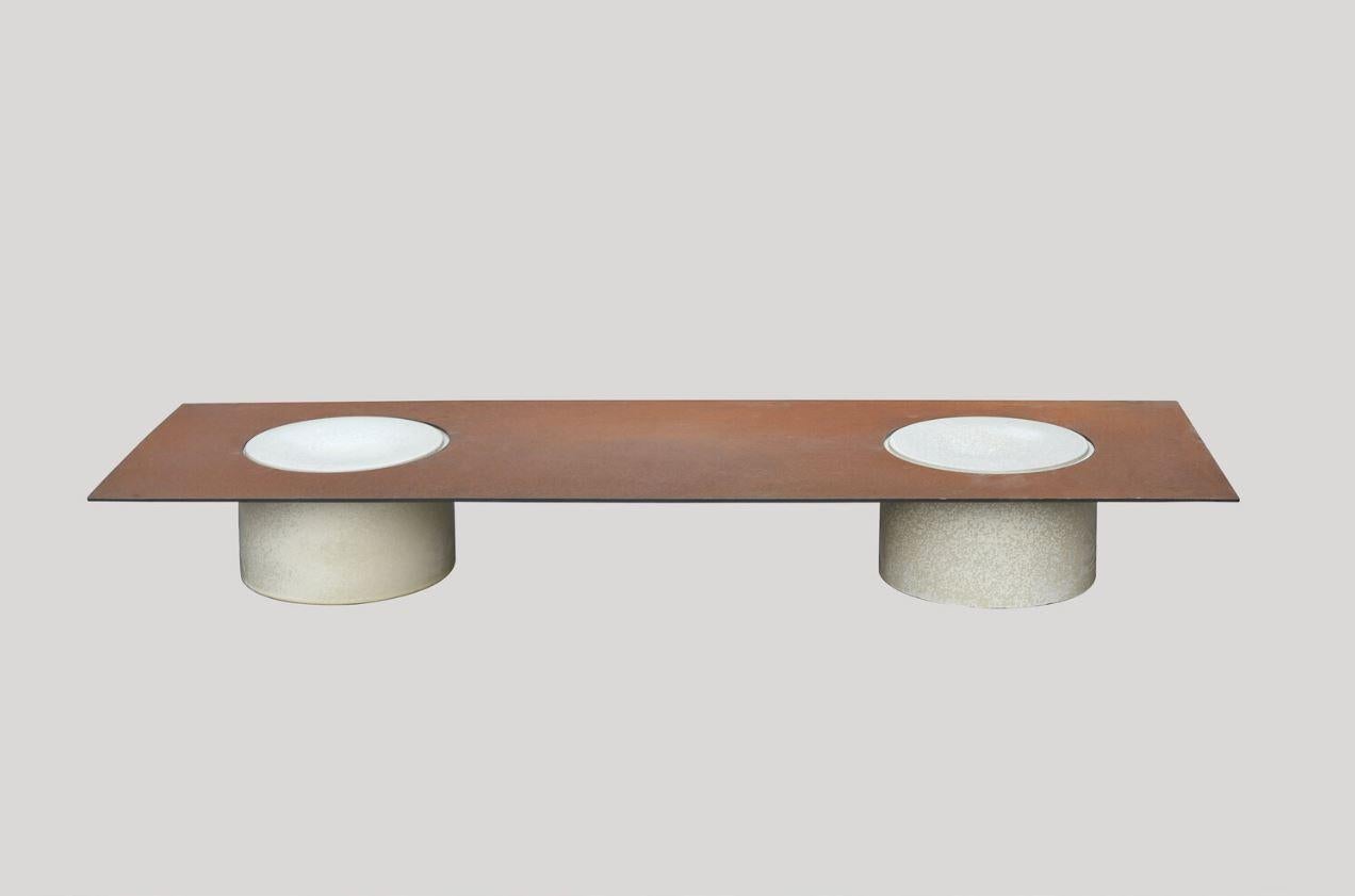 Modern Column Table by WL Ceramics For Sale