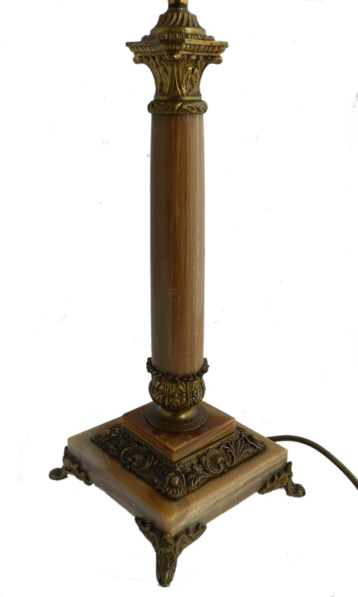 Early 20th Century Table Lamp Column French c1910