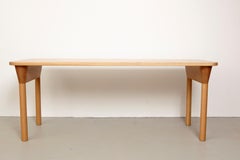 “Column Table” Minimalist Solid Wood Oak Dining Table or Desk
