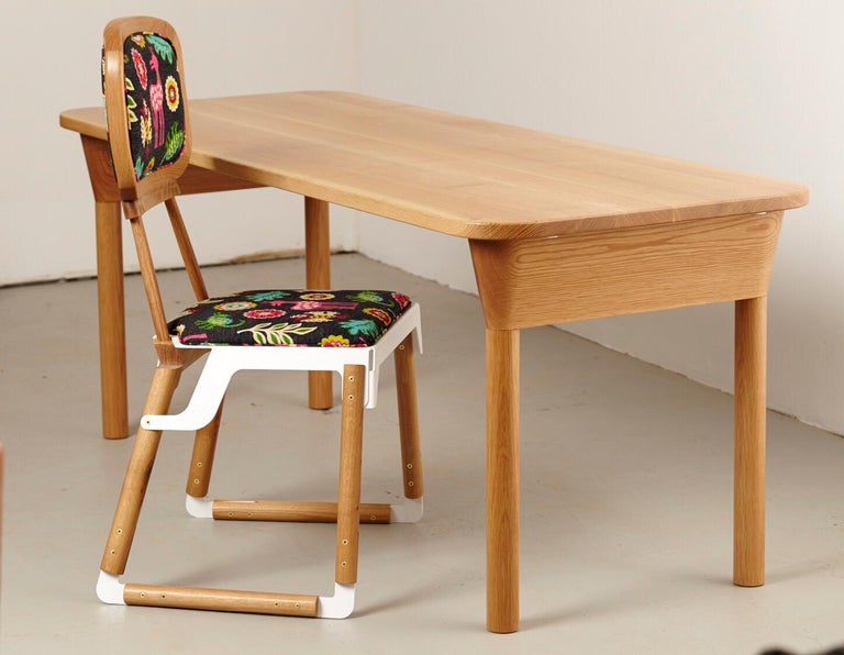 "Column Table" Minimalist Solid Wood Oak Dining Table or ...