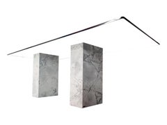 Columns Dining Table Portobello Italian Marble Bases & Glass Top Design Spain