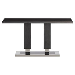 COLUNA Console in Grisio Gris and Stainless Steel base