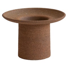 Coluna Vase Low in Pasta Grés Chamotada Handcrafted in Portugal