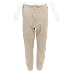 COLVILLE 2018 limited edition beige cotton drop crotch drawstring pants S
