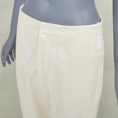 COLVILLE ivory cream cotton twill taped v raised hem harem pants IT42 M