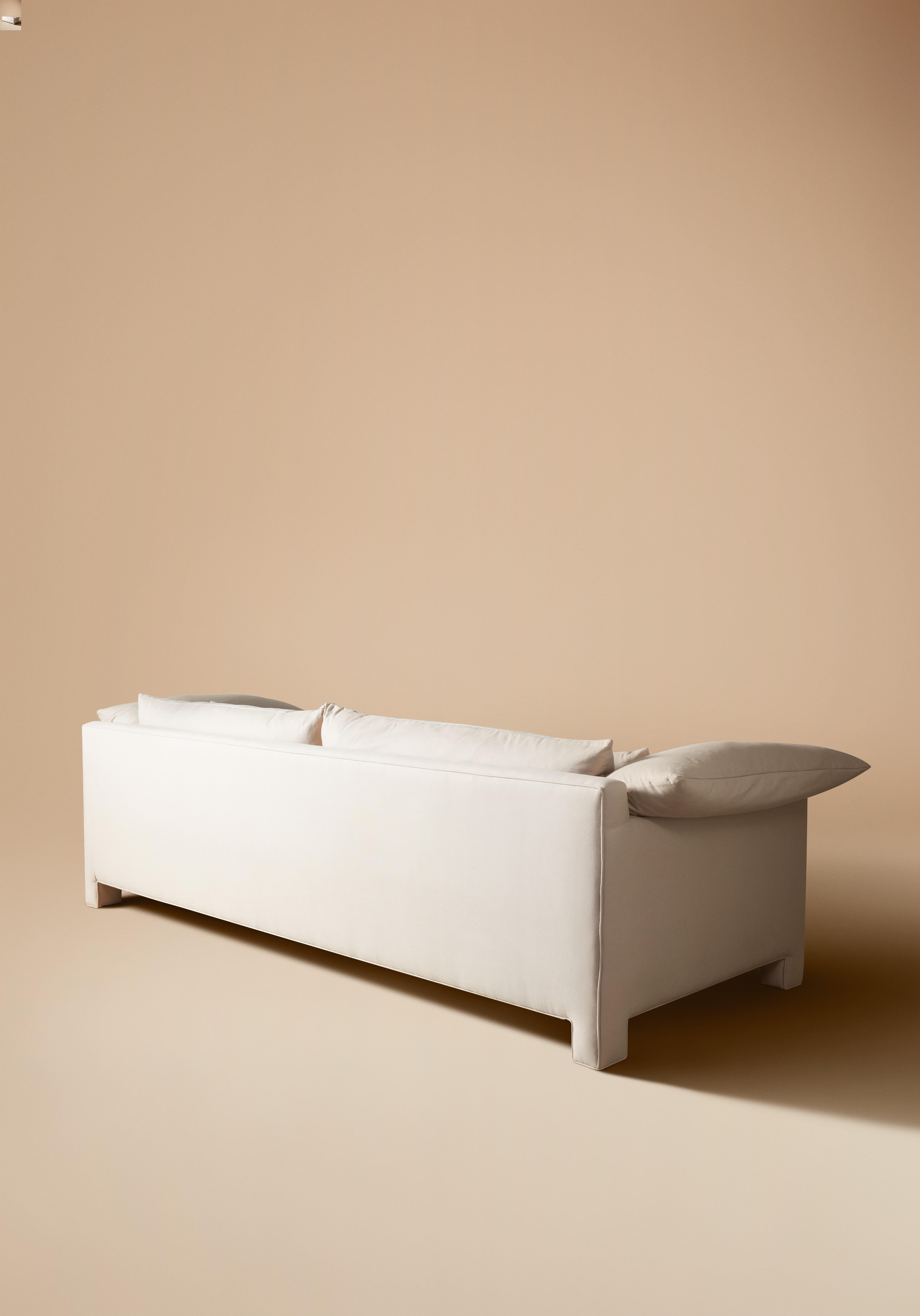 Fabric COM Downing Sofa Handcrafted Designed by Master for Lemon