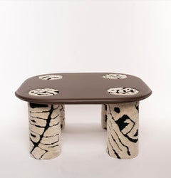 Comb Coffee Table in MDF & Solid Wood by Hermhaus