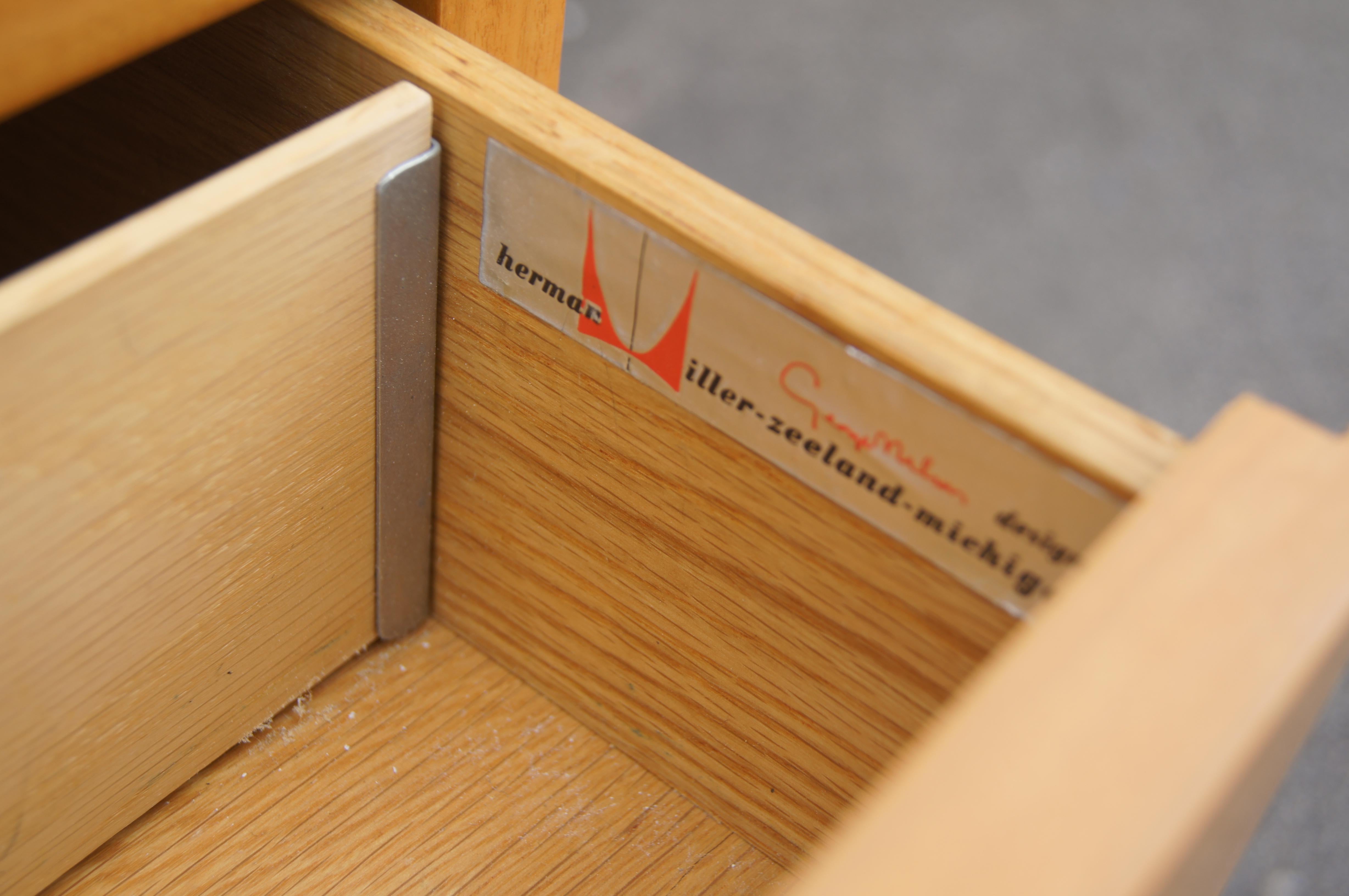 American Comb-Grain Oak Cabinet by George Nelson for Herman Miller