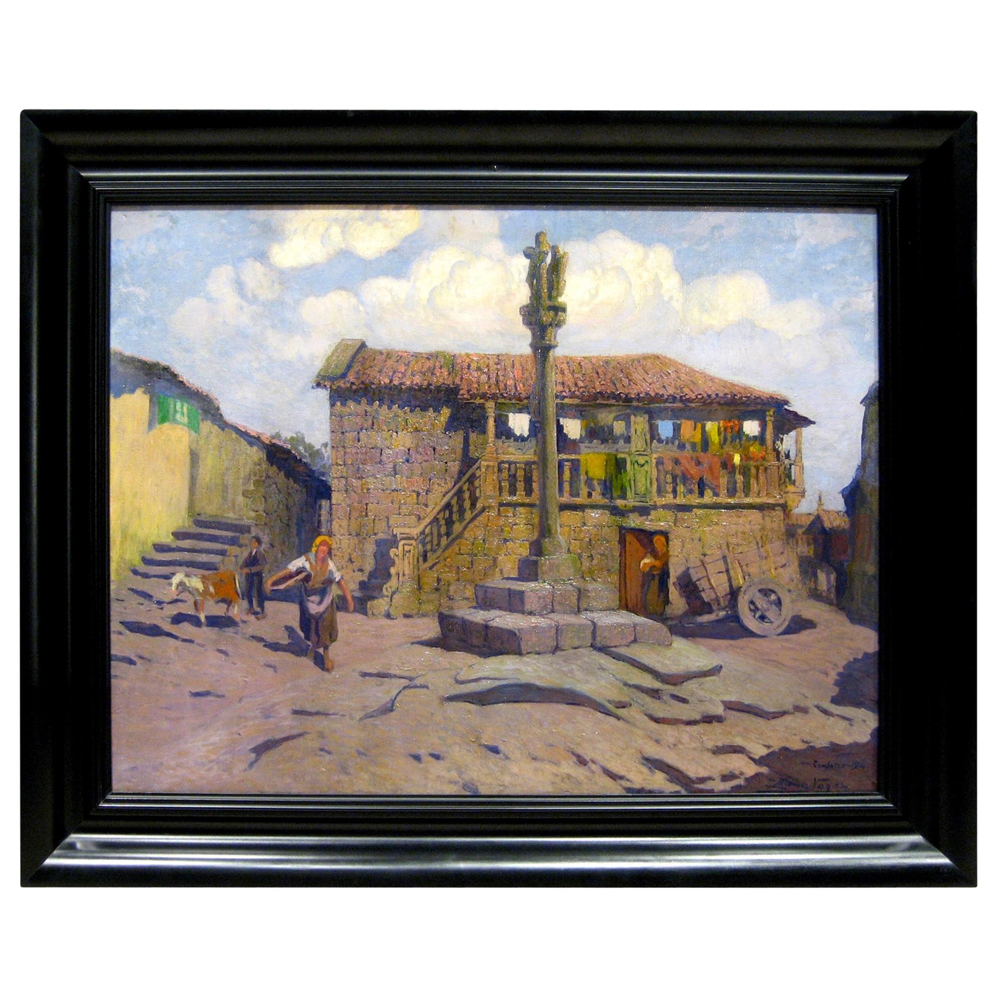 "Combarro" Pontevedra, Spain, Oil on Canvas, Eduardo Martínez Vázquez, 1934