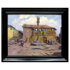 "Combarro" Pontevedra, Spain, Oil on Canvas, Eduardo Martínez Vázquez, 1934