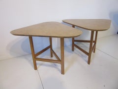 Combed Oak Side Tables by Molly Gregory / Black Mountain College
