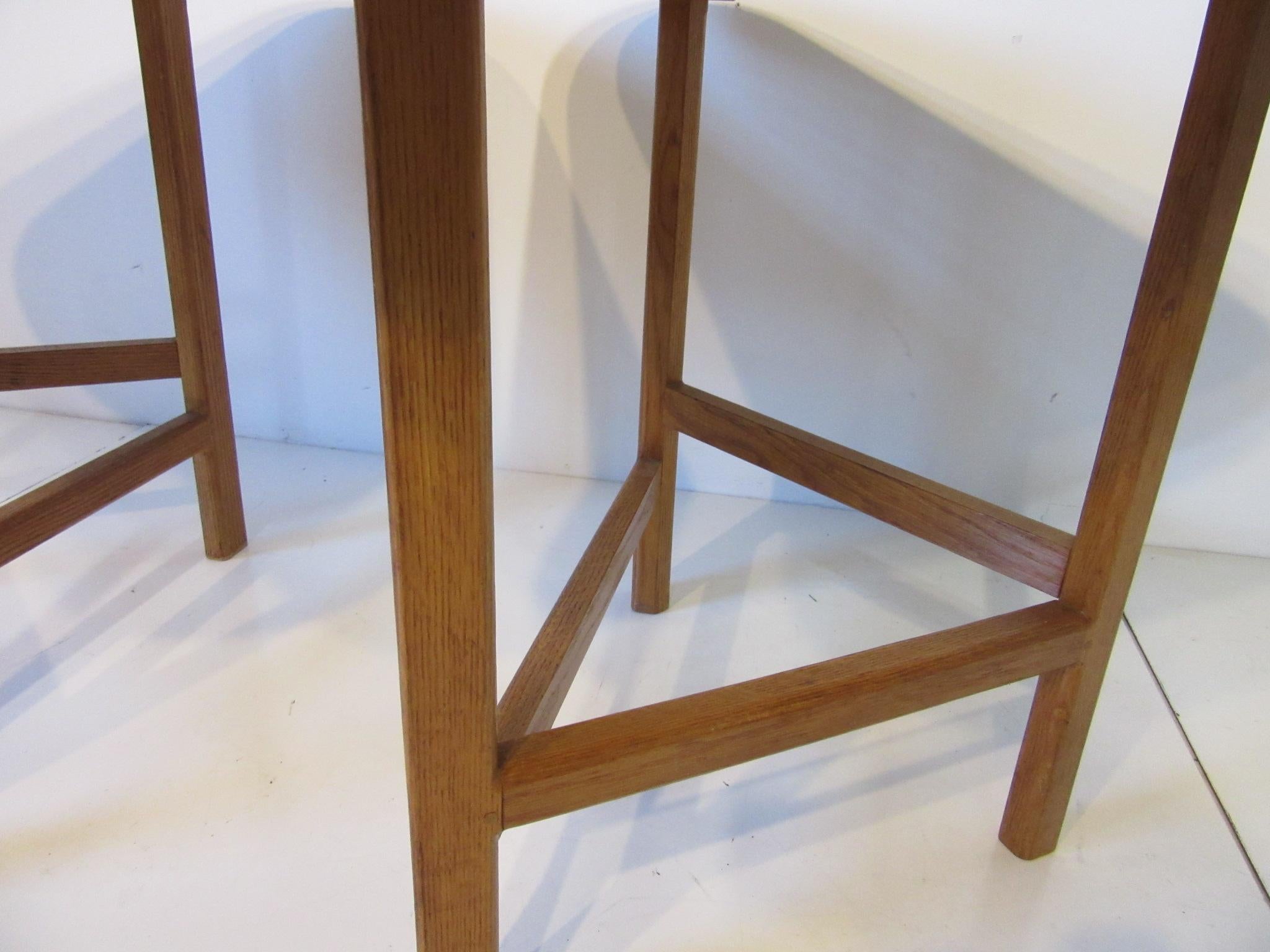 Combed Oak Side Tables by Molly Gregory / Black Mountain College In Good Condition In Cincinnati, OH