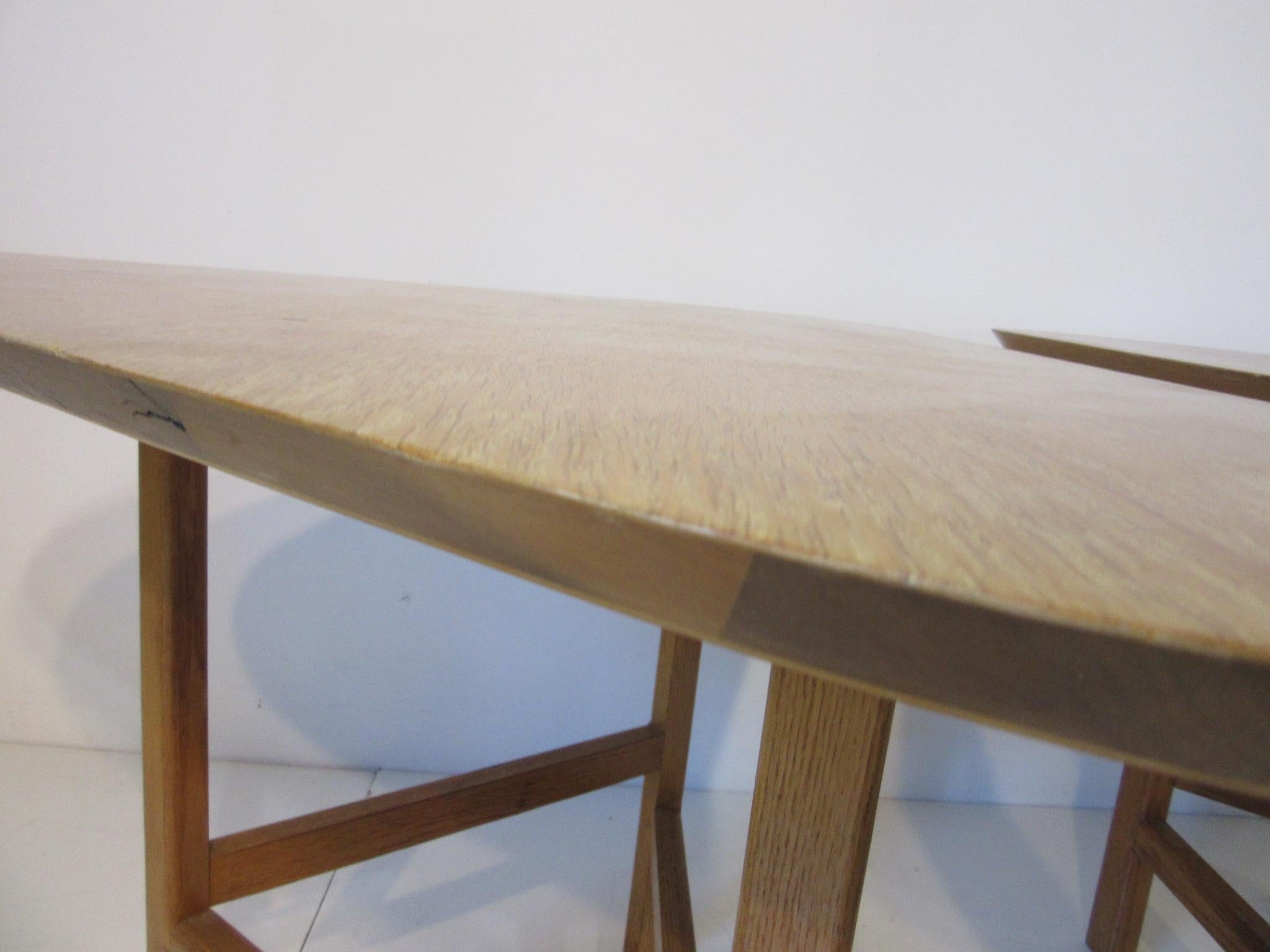 Combed Oak Side Tables by Molly Gregory / Black Mountain College 1
